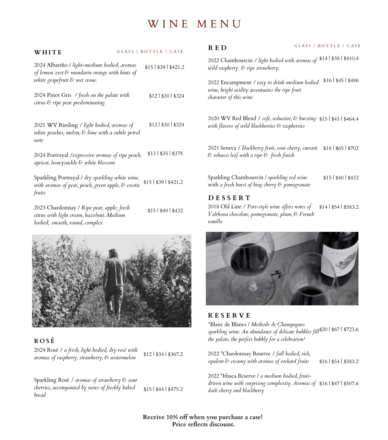 current wine menu 8/27/25